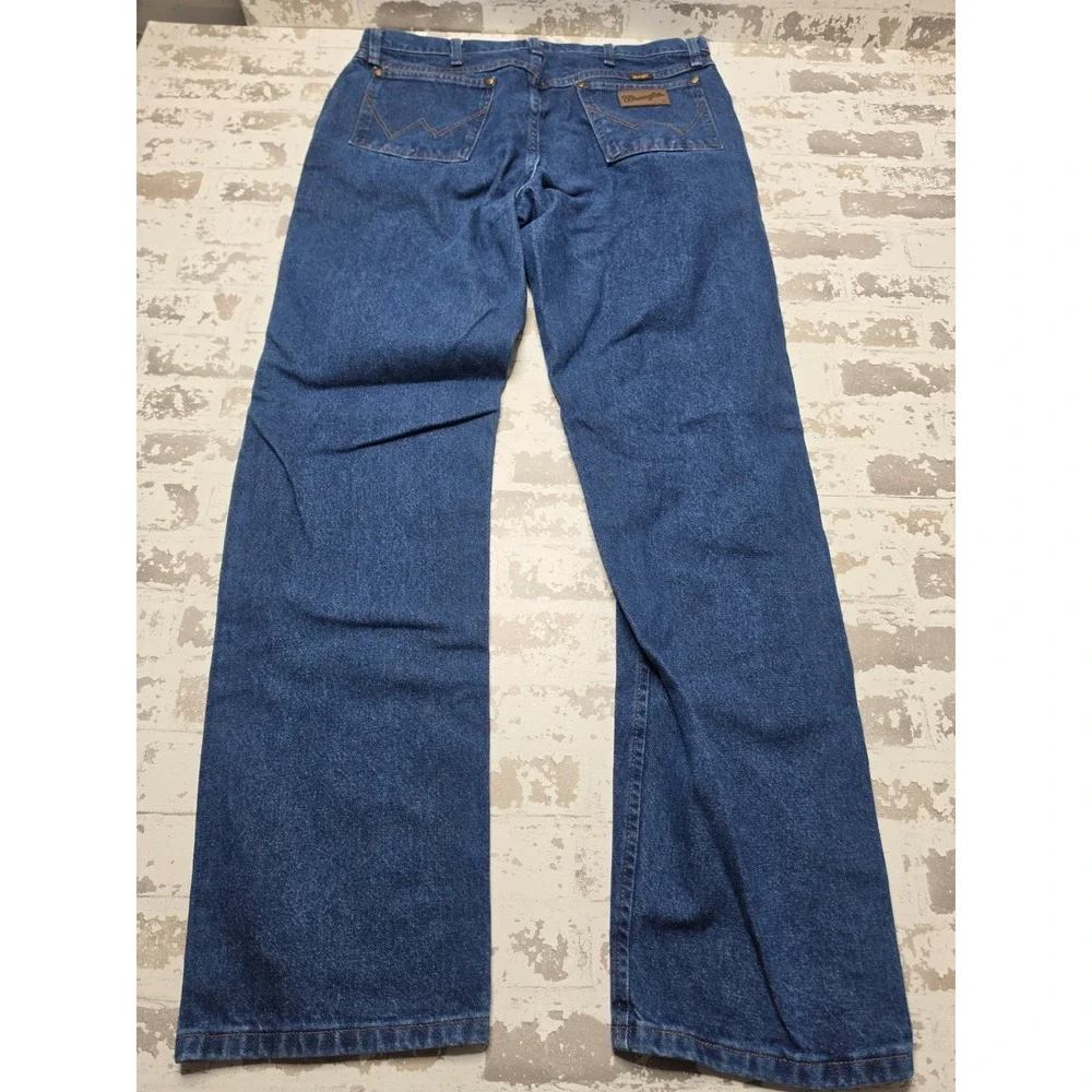 Wrangler Regular Fit 47MWZ Men's Denim Jeans 36x34 100% Cotton Western Cowboy